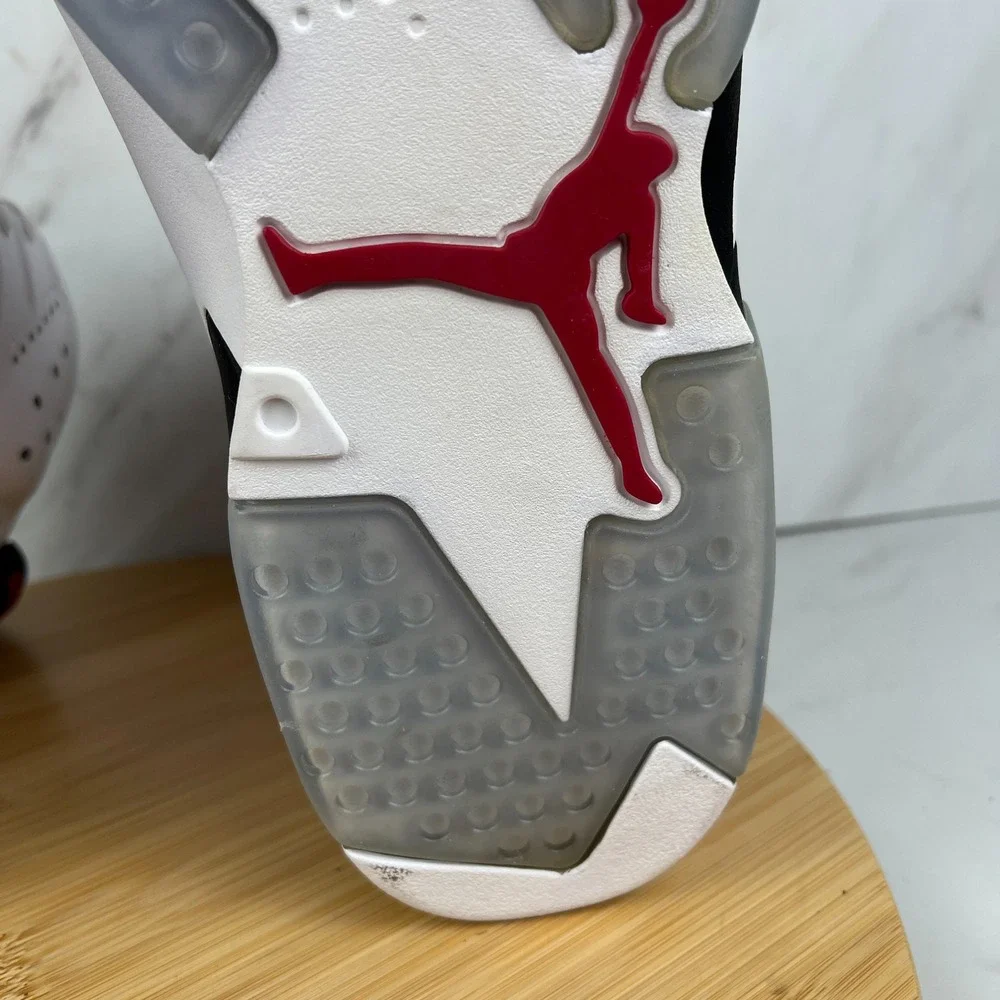 Nike Air Jordan 6 Retro Carmine 2014 Mens Size 12.5 White Red Sneaker 384664-160